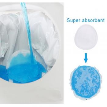 disposable portable potty liners with super absorbent pad